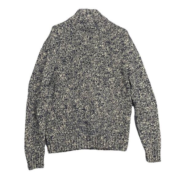 Vintage Polo Ralph Lauren Chunky Hand Knit Sweater Men's L Mock Neck Grandpacore - Picture 3 of 8